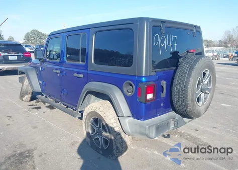 2020 Jeep Wrangler Unlimited Sport S 4X4 z USA, uszkodzony, nr VIN 1C4HJXDG0LW109947